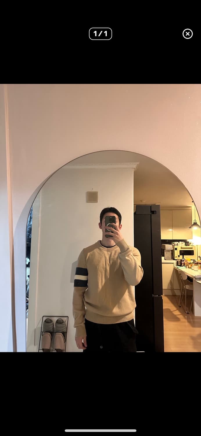 메종 마르지엘라 스티치 캐시미어 울 블렌드 완장 니트 L사이즈 판매 상품이미지6