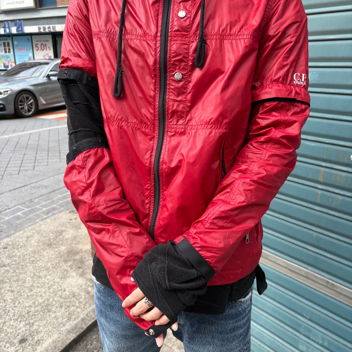 00s 씨피컴퍼니 탈부착 소매 바람막이 자켓 상품이미지5