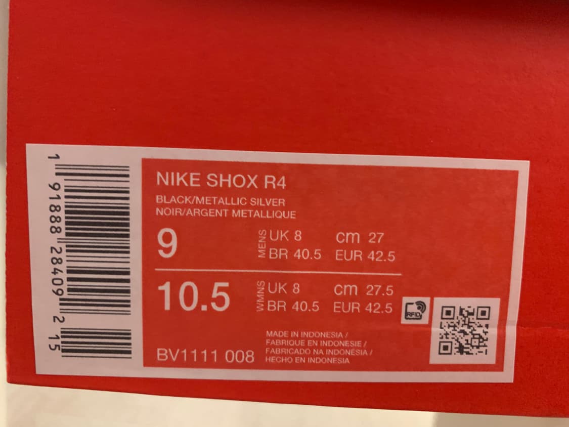 나이키 샥스 R4 블랙/실버 270mm 판매합니다./ BV1111-008 상품이미지9