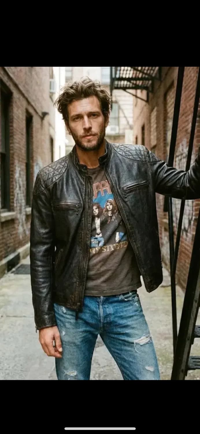 L(XL) 폴로 카페레이서 양가죽 자켓 램스킨 상품이미지1