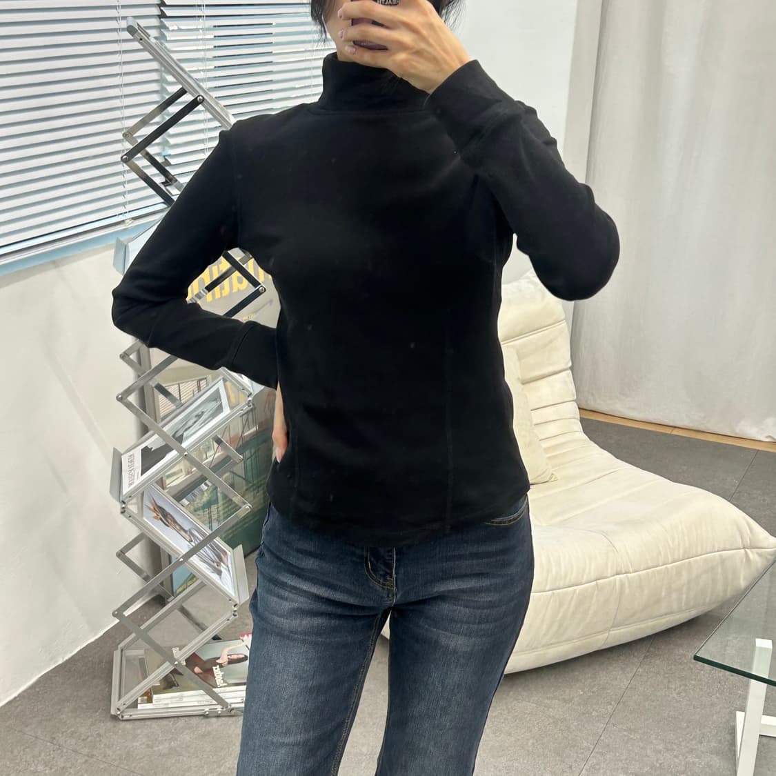 GAP 블랙 목폴라 니트 상품이미지3