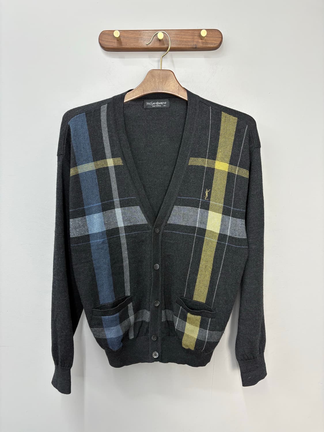 입생로랑 체크 패턴 가디건 A3056 상품이미지2