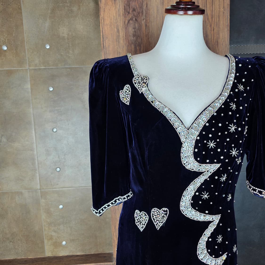 벨벳 스팽글 럭셔리 드레스  상품이미지3