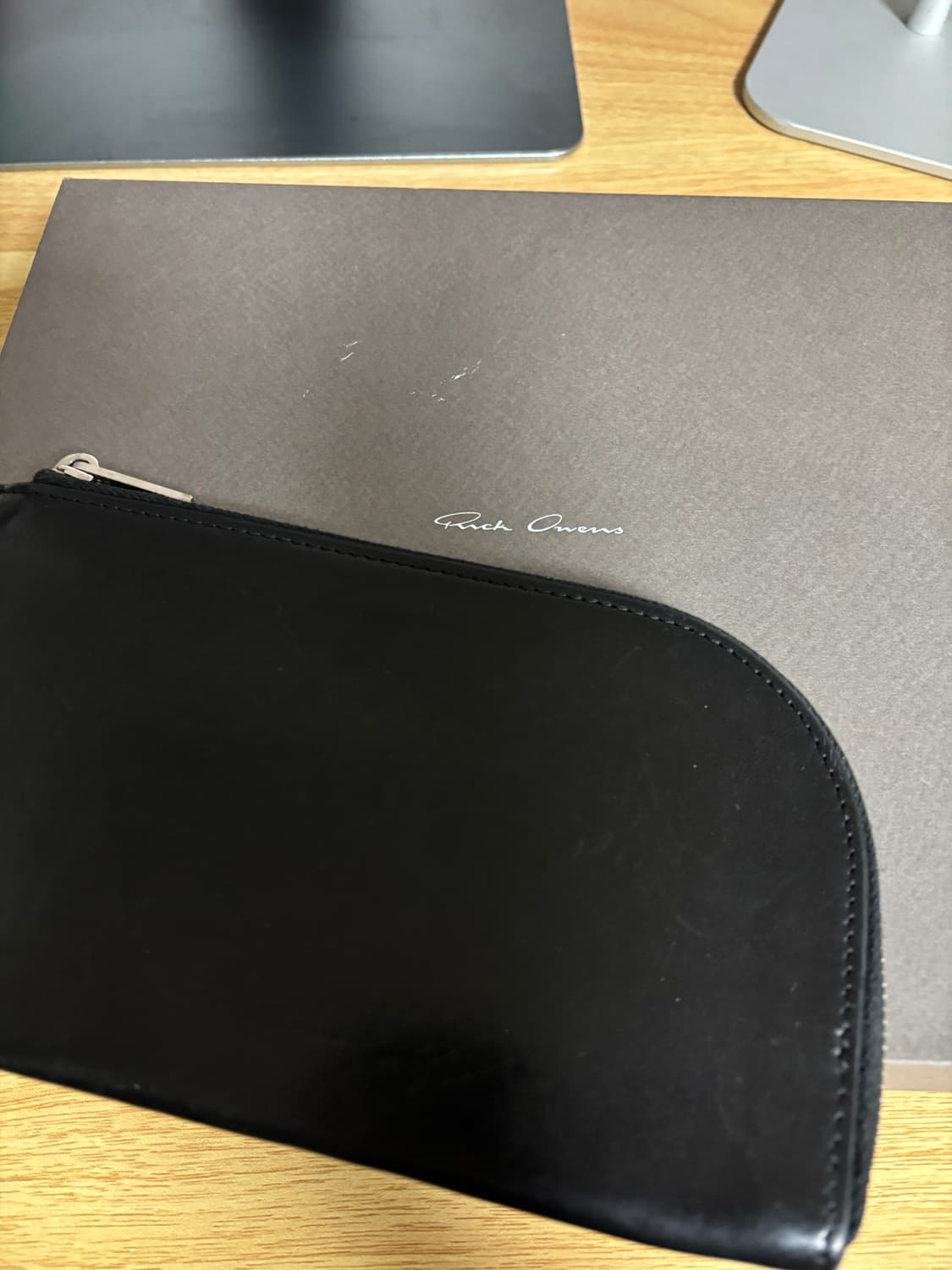 릭오웬스 롱 레더 월렛 / 지갑 (블랙) 상품이미지1
