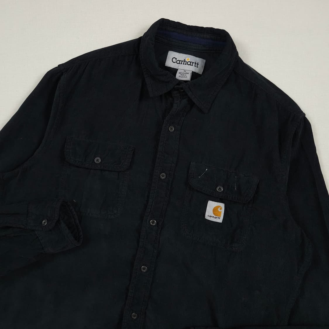 M(95) 칼하트 리워크 코듀로이셔츠 블랙 상품이미지1