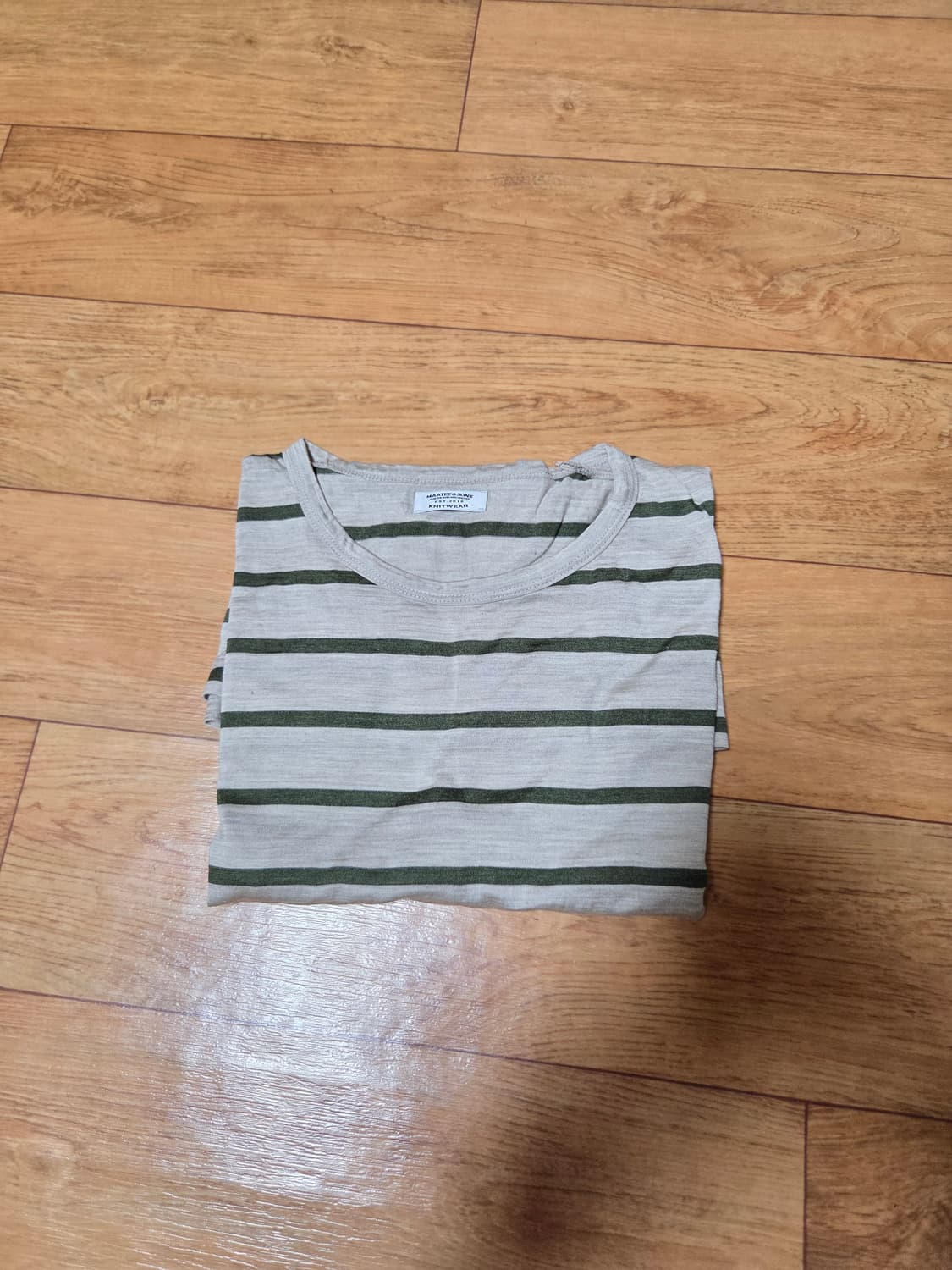 MAATEE&SONS 25SS 실크 루즈 티 (베이지카키) 2사이즈 상품이미지2