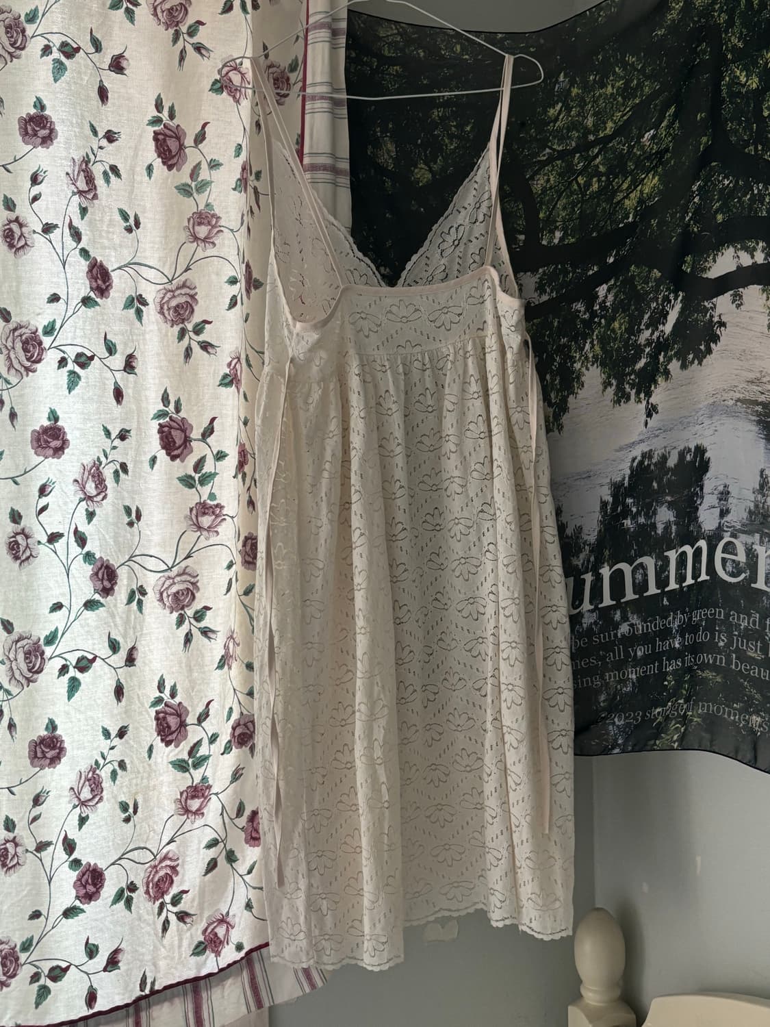 레이스 레이어드 끈나시 원피스 빈티지 모리걸 상품이미지2