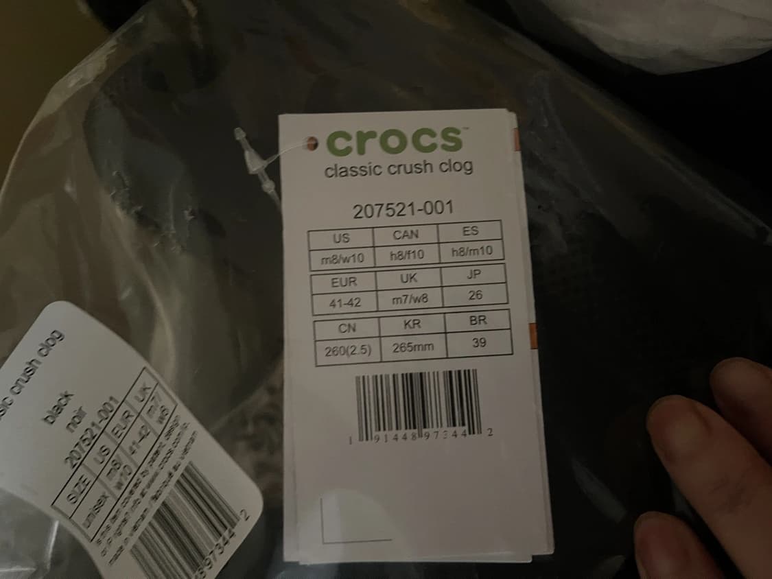 매장정품)) 클래식 크러쉬 클로그 블랙 207521-001 / 남녀공용 상품이미지7