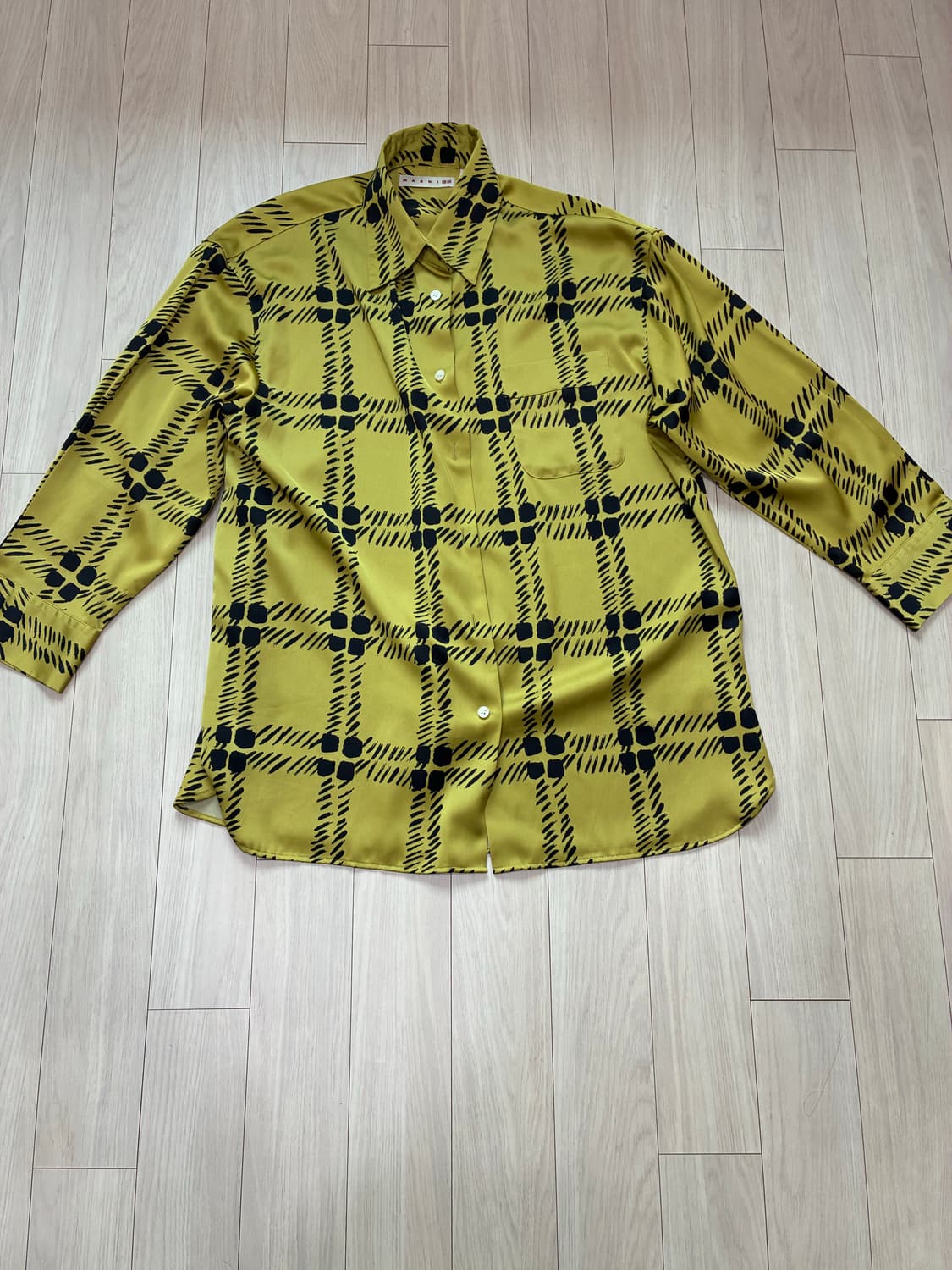 MARNI * Uniqlo SS22 오버사이즈 롱슬리브 셔츠 머스타드 S 상품이미지1