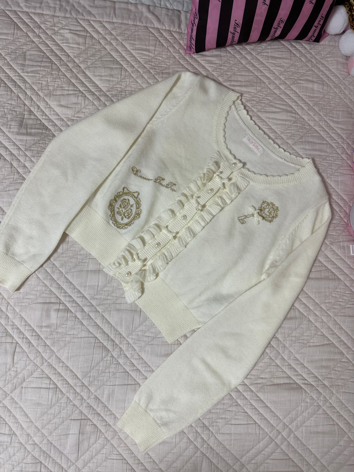 리즈리사 프릴 크롭 가디건 상품이미지2