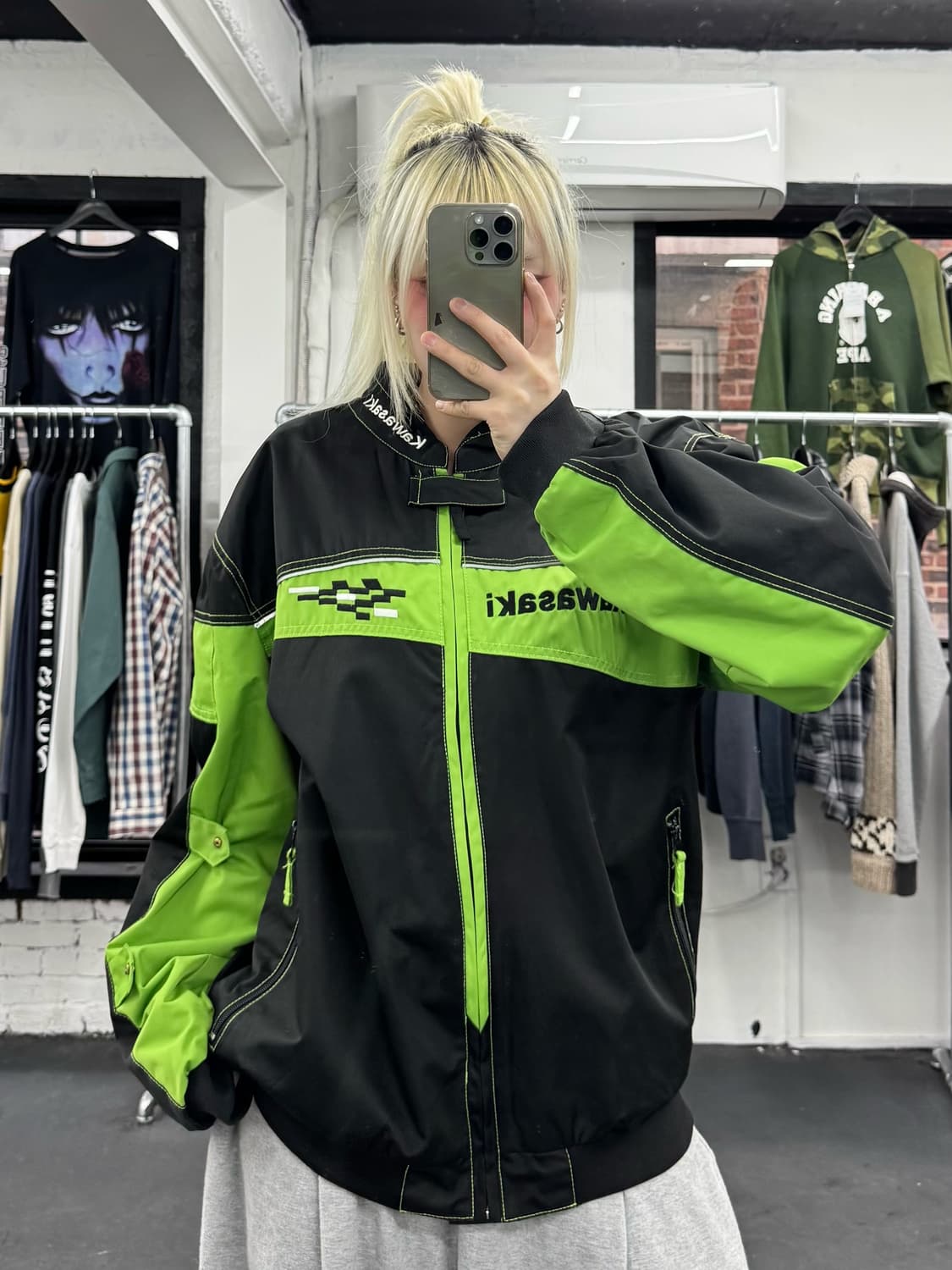 가와사키 레이싱 바이커 자켓 상품이미지2