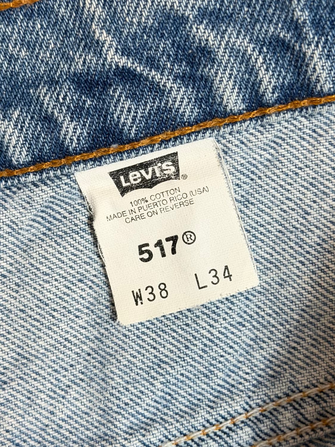 90's USA Made 빈티지 리바이스 517 오렌지탭 부츠컷 상품이미지9