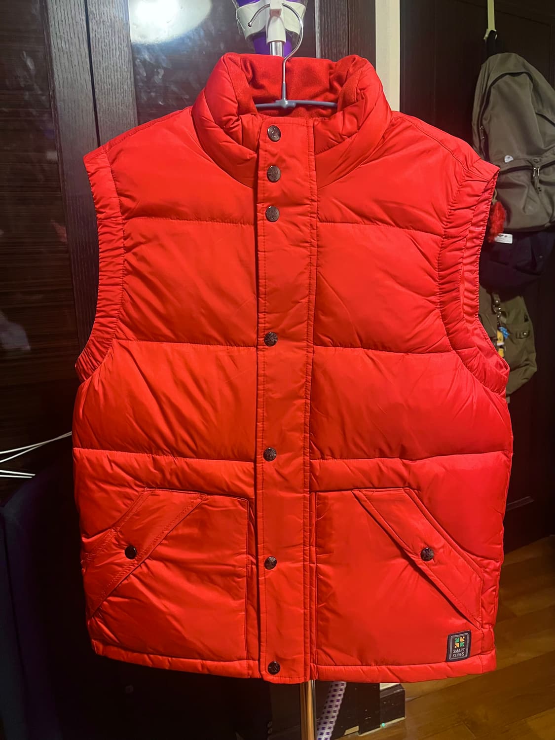 [남녀공용free]레드 패딩베스트 상품이미지1