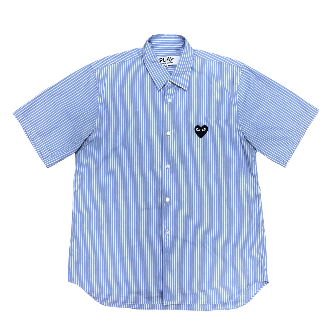 (한글택)꼼데가르송 반팔 스트라이프 셔츠(M) 상품이미지1