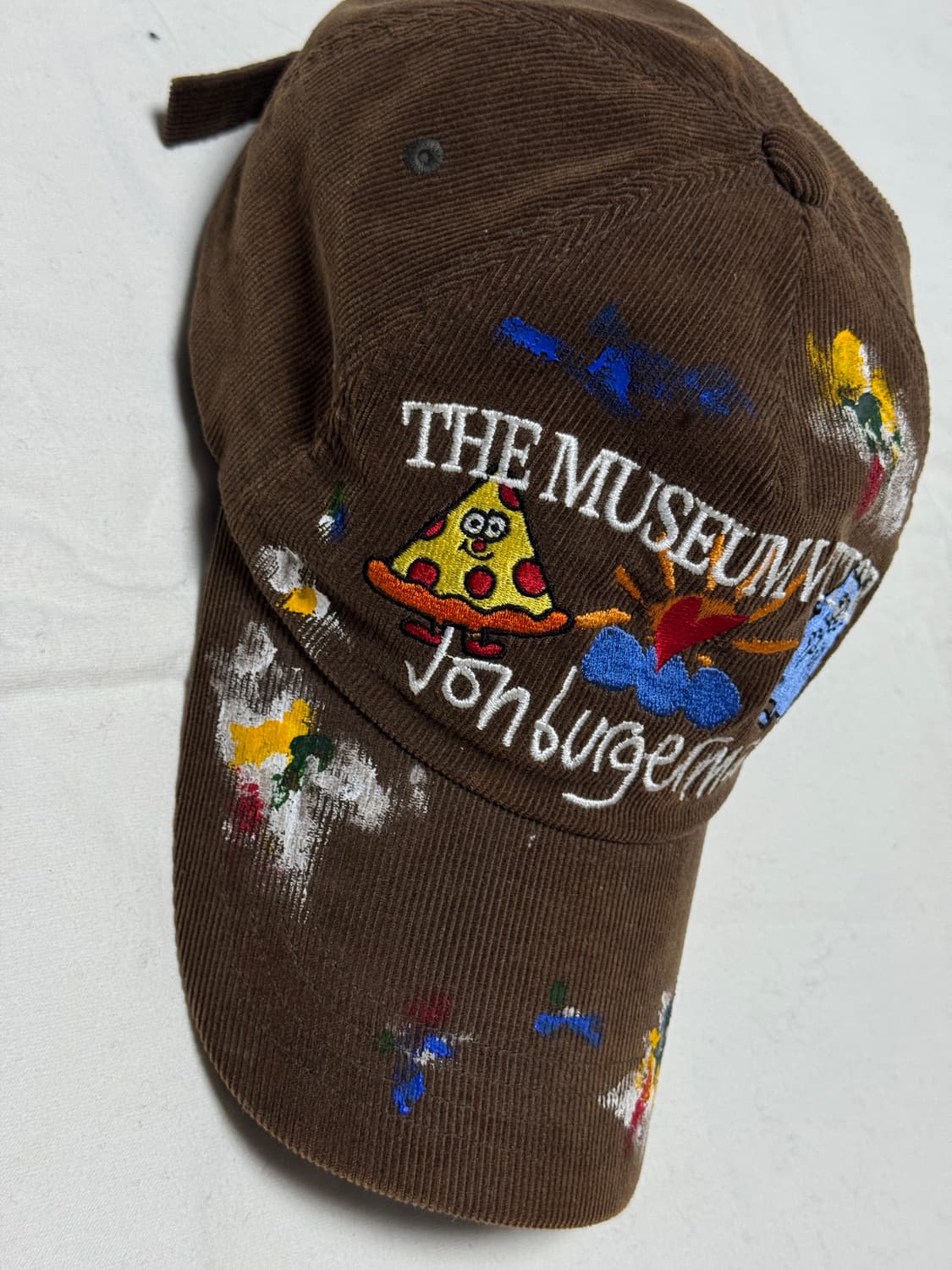 더뮤지엄비지터 X 존버거맨 / 페인티드 피자 코듀로이 볼캡 / OS 상품이미지4