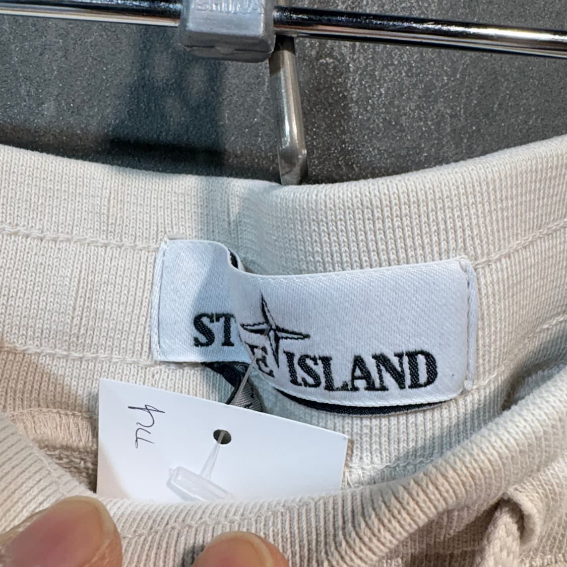 [XL] STONE ISLAND 스톤 아일랜드 화이트 조거 스웻 팬츠 상품이미지5