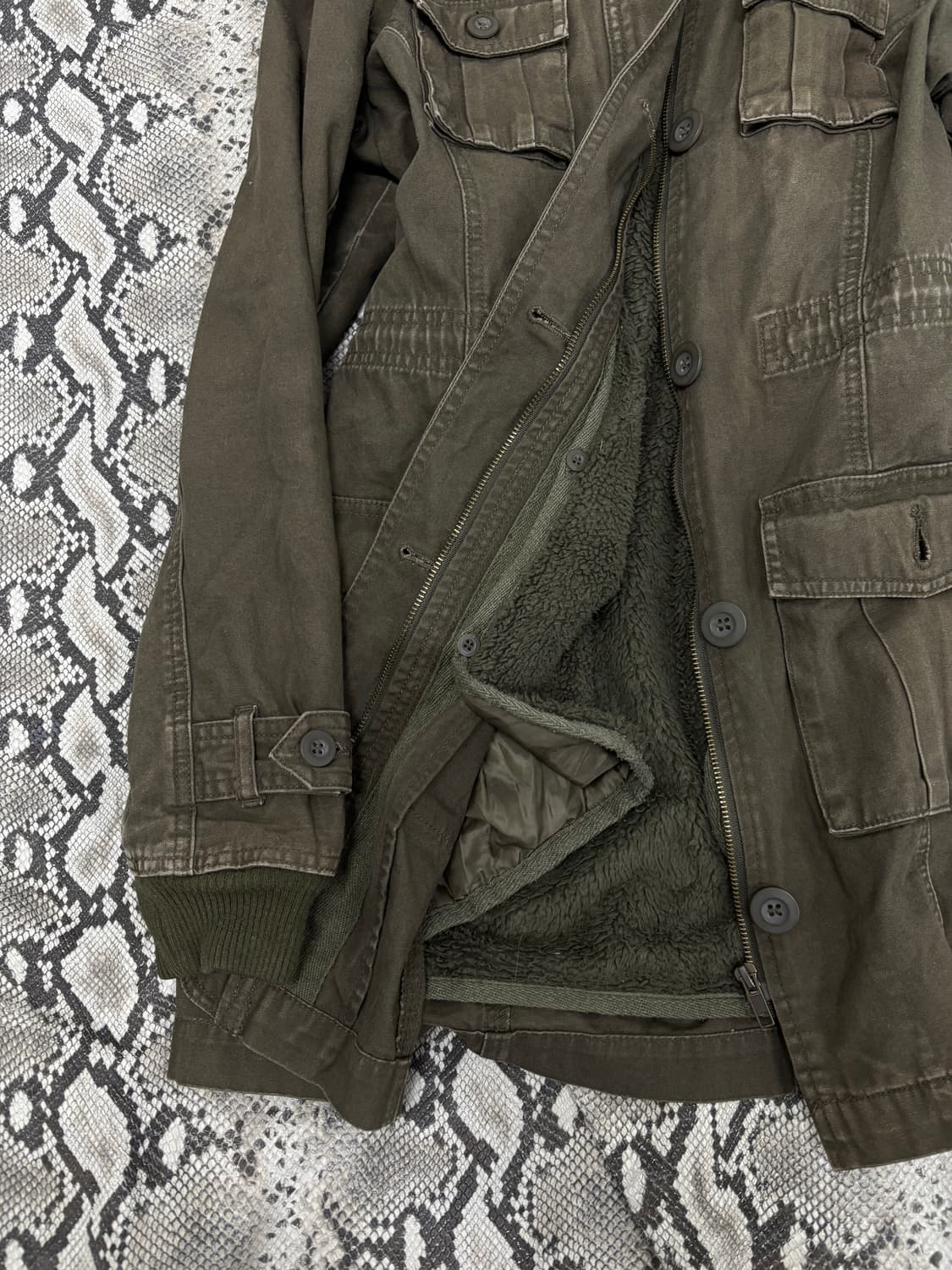 Y2K Grunge Mood Multi Pocket Khaki Parka 상품이미지2
