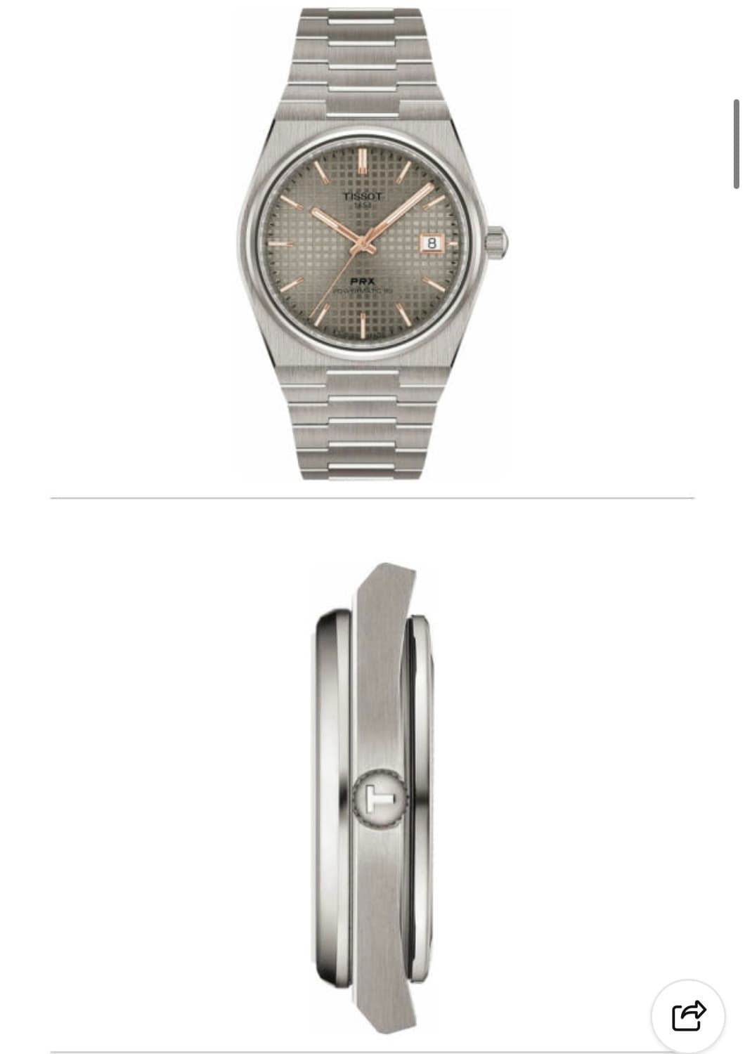 Tissot 티쏘 PRX38 티타늄 완전 풀구성 새상품 (그레이) 상품이미지1