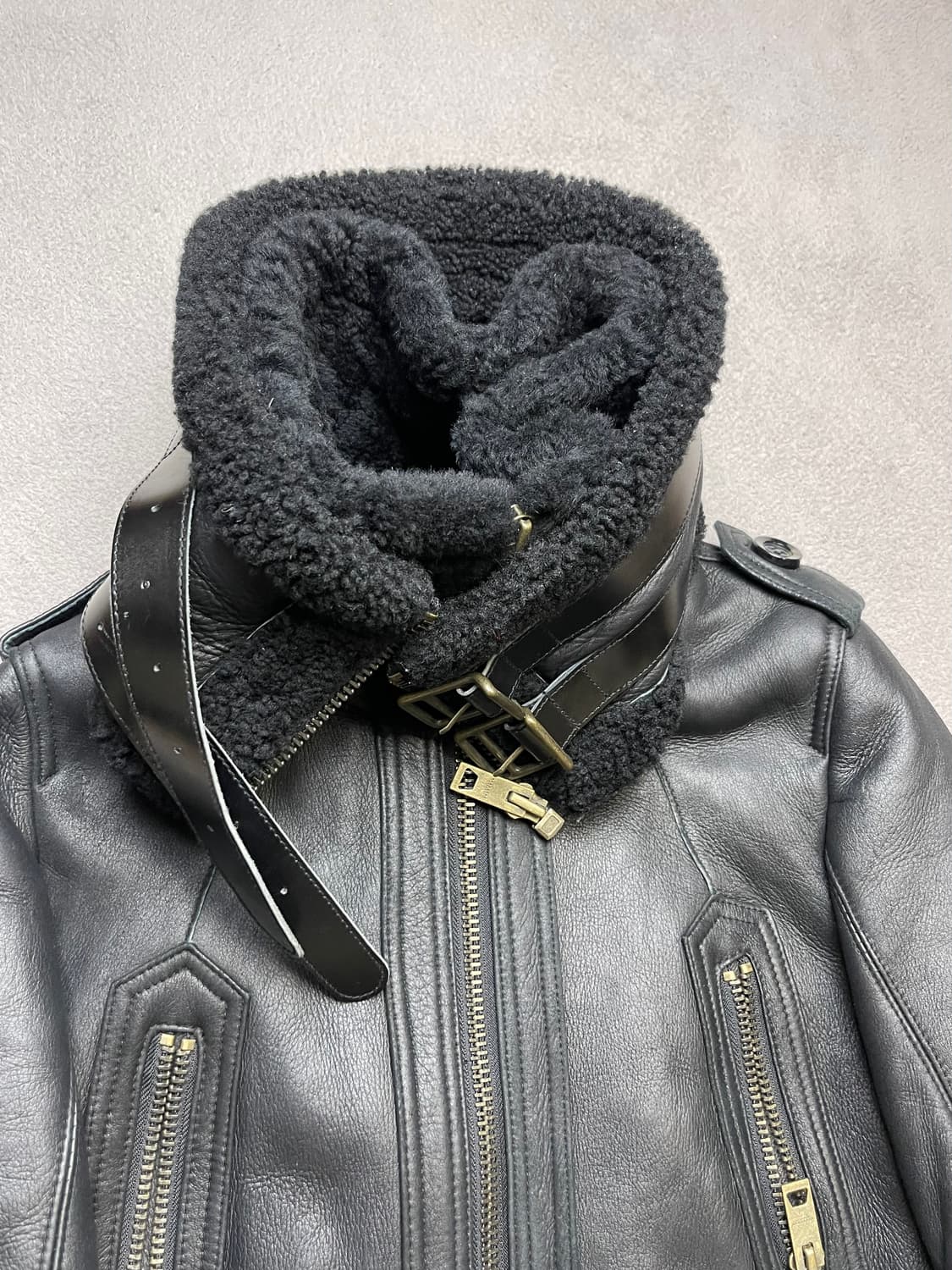 [55] 여성 양가죽 무스탕 블랙  상품이미지10