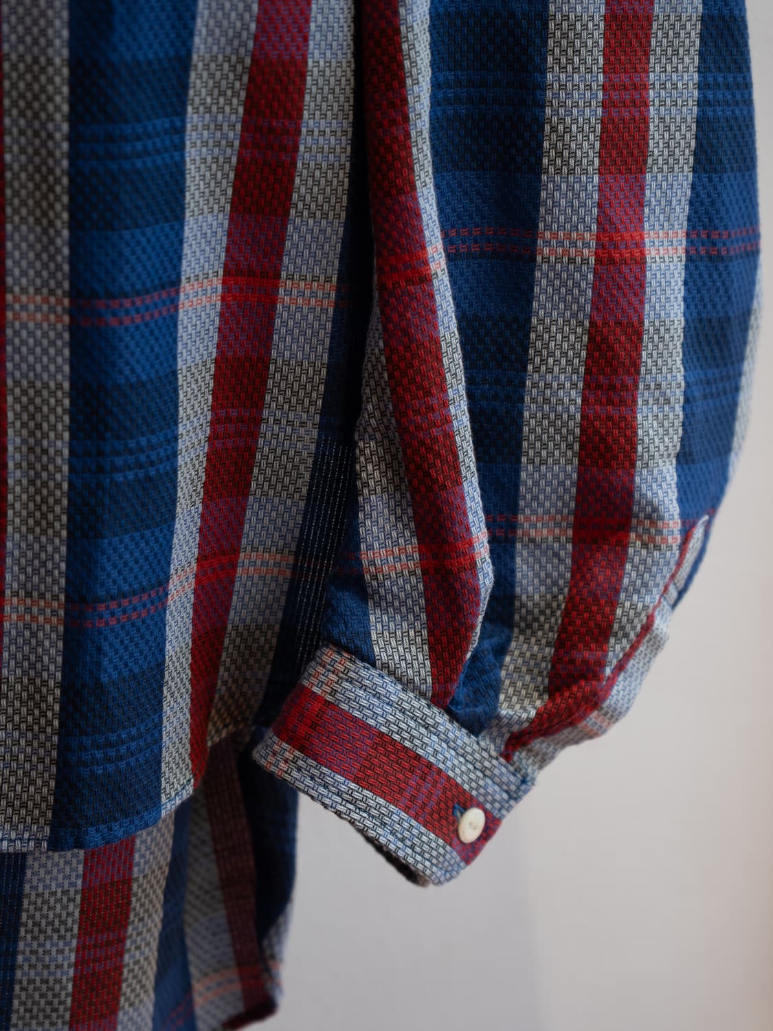 네임 체크 패턴 오버사이즈 셔츠 상품이미지5