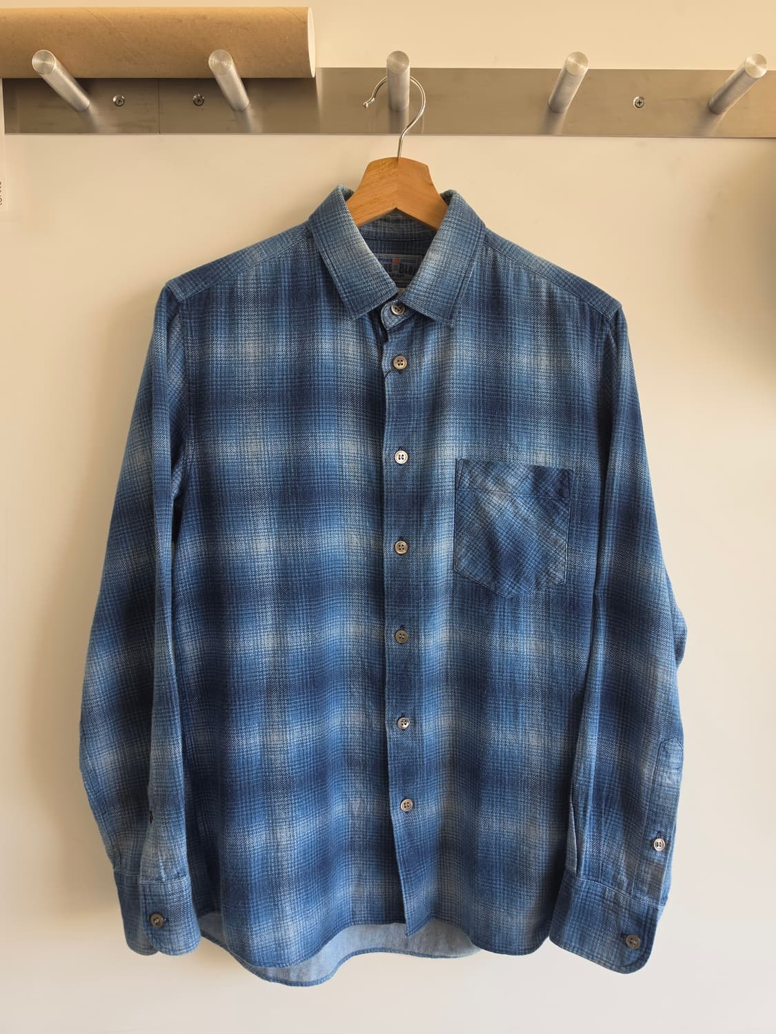 블루 블루 재팬 옴브레 체크 셔츠 상품이미지1