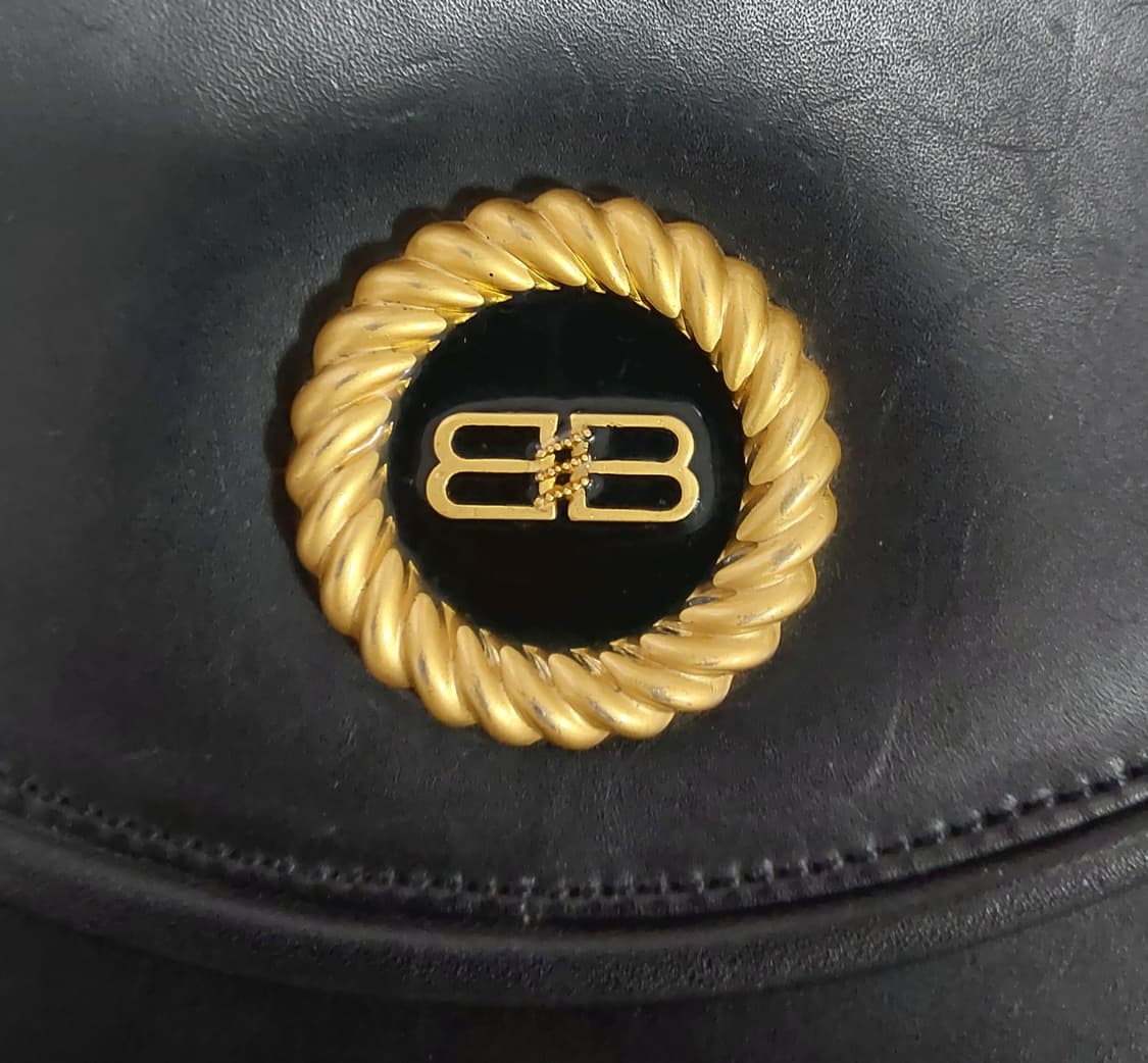 [정품] 발렌시아가 블랙 금장 레더 숄더백 상품이미지4