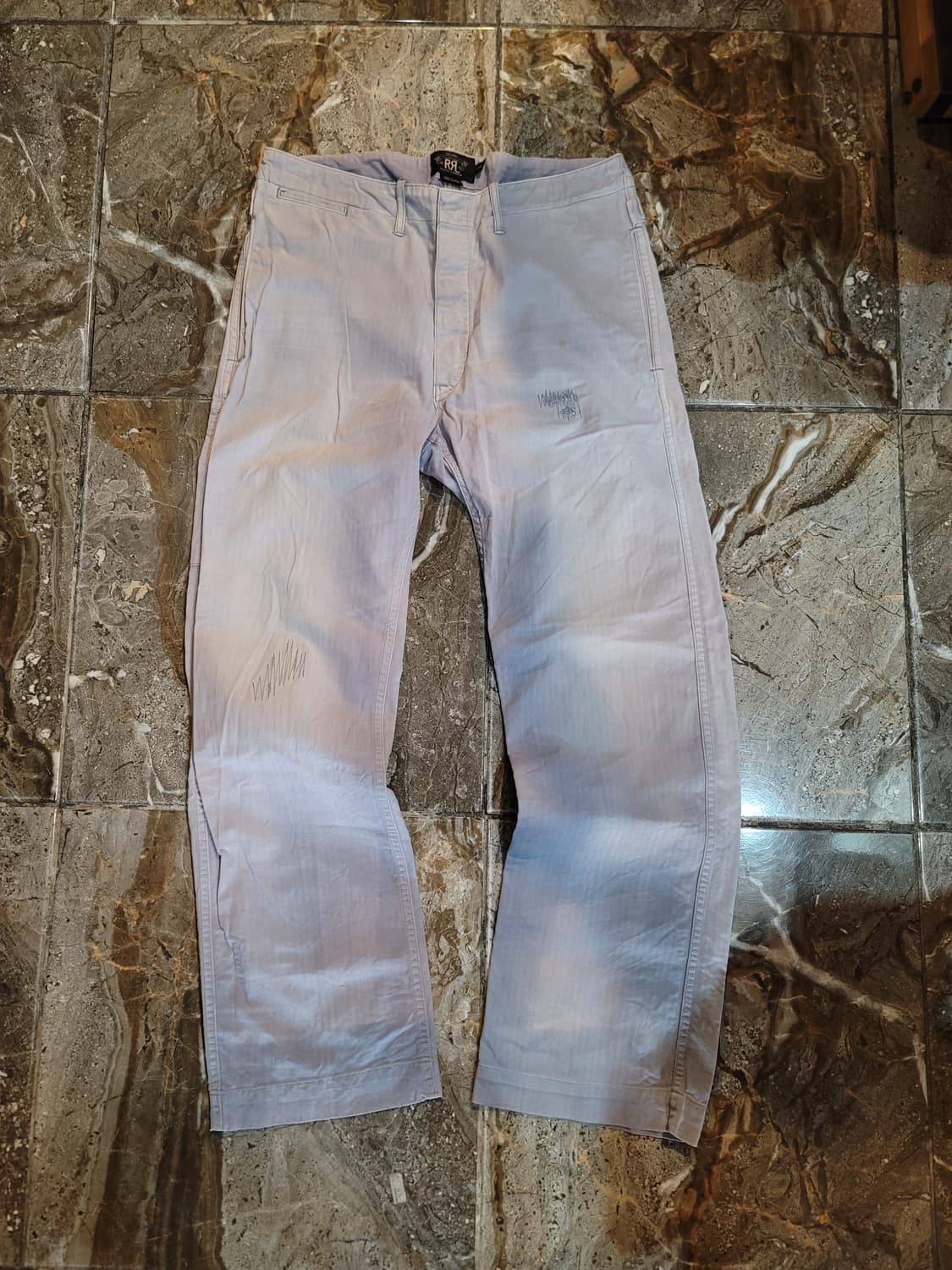 더블알엘 헤링본 리페어 워싱 워크팬츠  상품이미지1