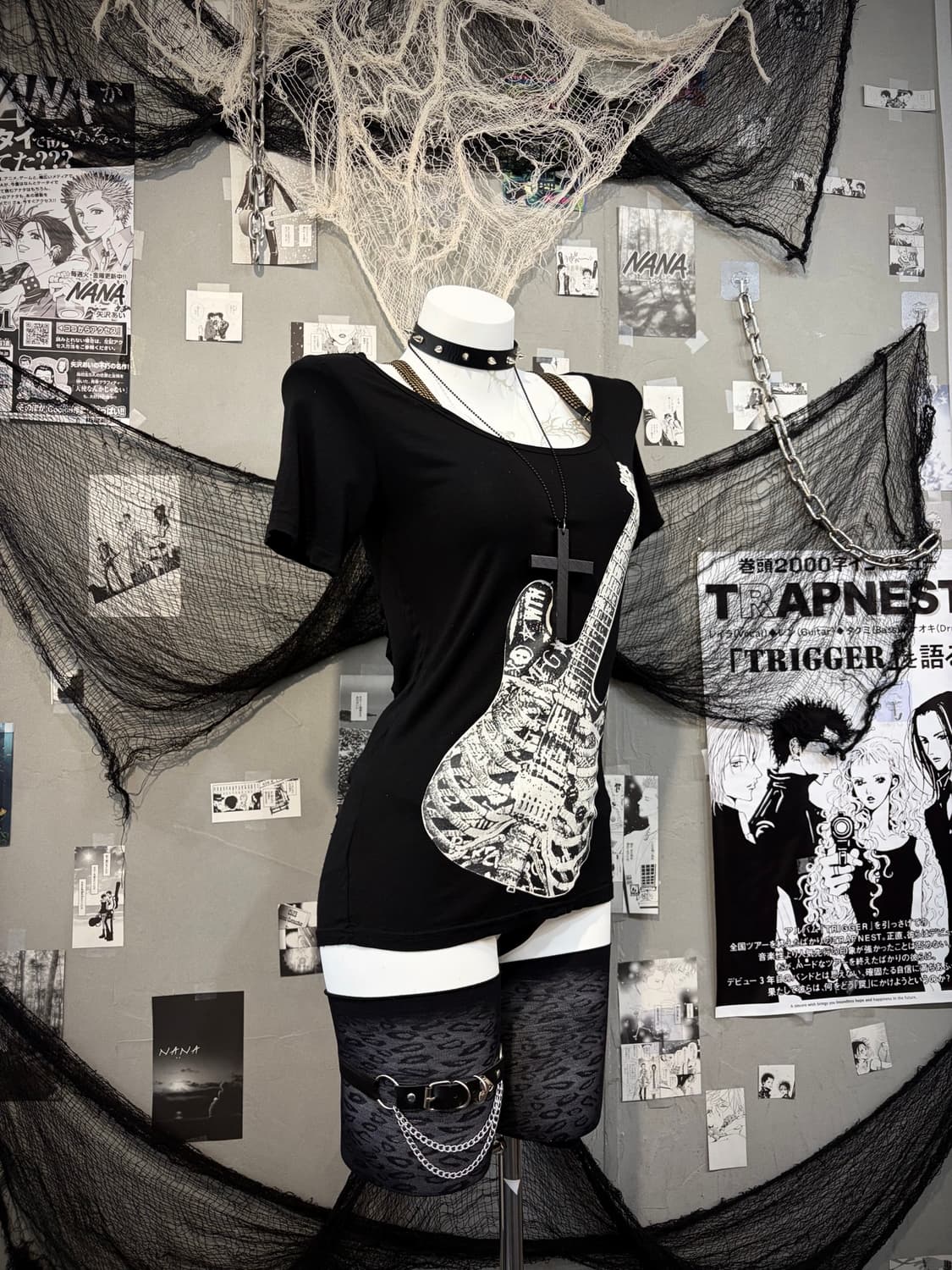 Gothic guitar back web detail sleeve 상품이미지6