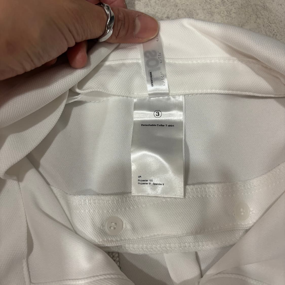 오호스) Detachable Collar T-shirt Off White 상품이미지9