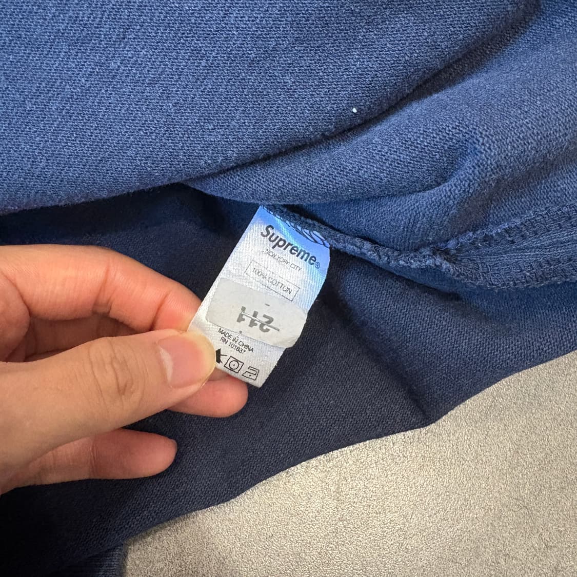 15Fw 슈프림 정품 네이비 럭비티 스웻셔츠 상품이미지7