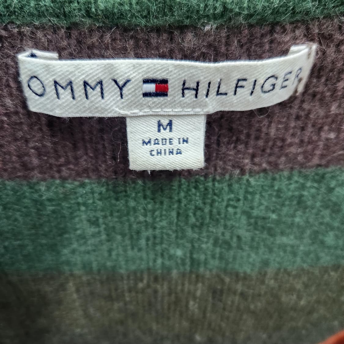 타미힐피거 빈티지 스트라이프 후드 오픈 가디건 M 상품이미지4