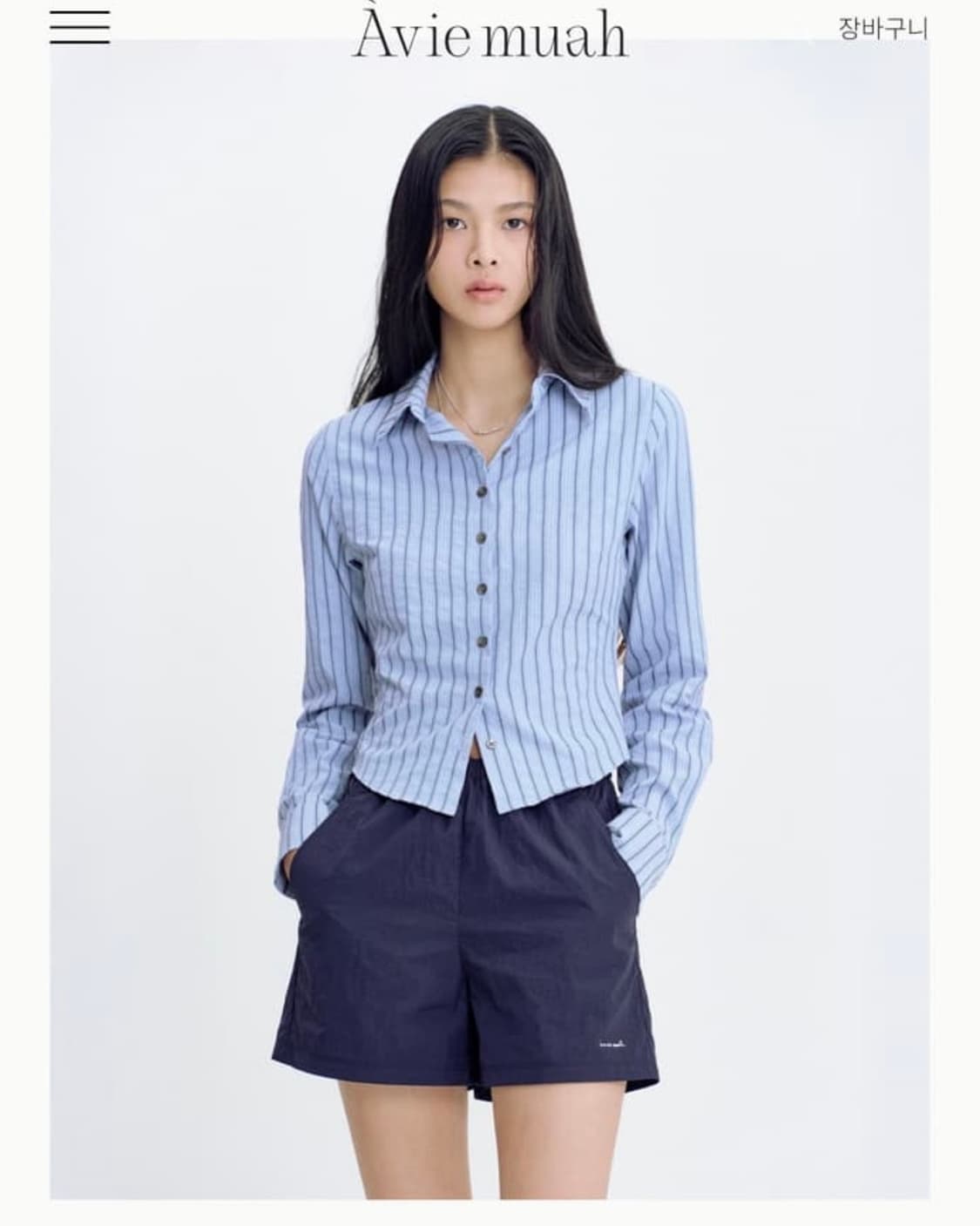 aviemuah 스트라이프 셔츠 M 상품이미지1