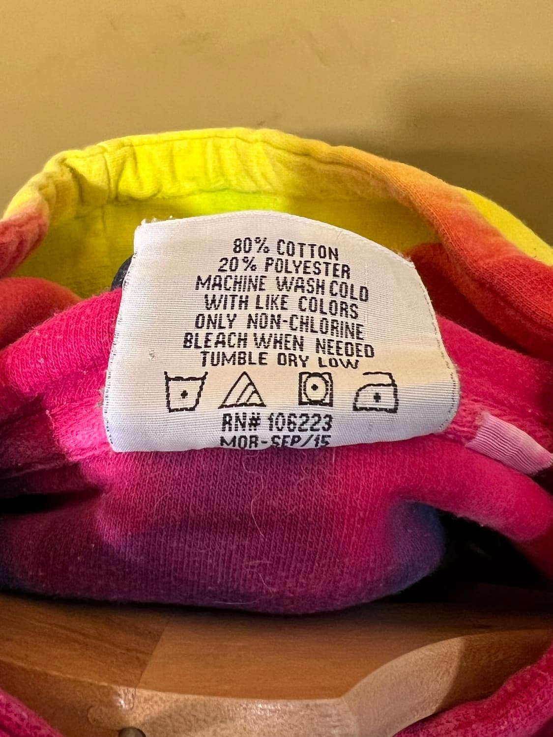 [M] 컬러톤 캘리포니아 타이다이 빈티지 후드티 상품이미지8