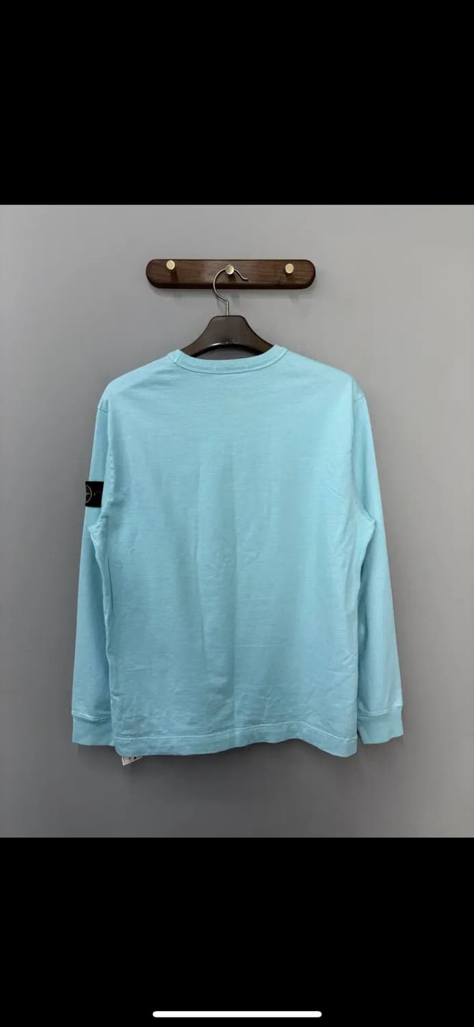 스톤아일랜드 와펜 크루넥 스웨트셔츠 아쿠아 롱슬리브 H2505 상품이미지4