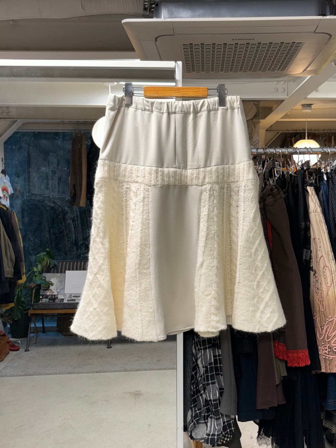 Frapbois 니트 믹스 스커트 상품이미지2