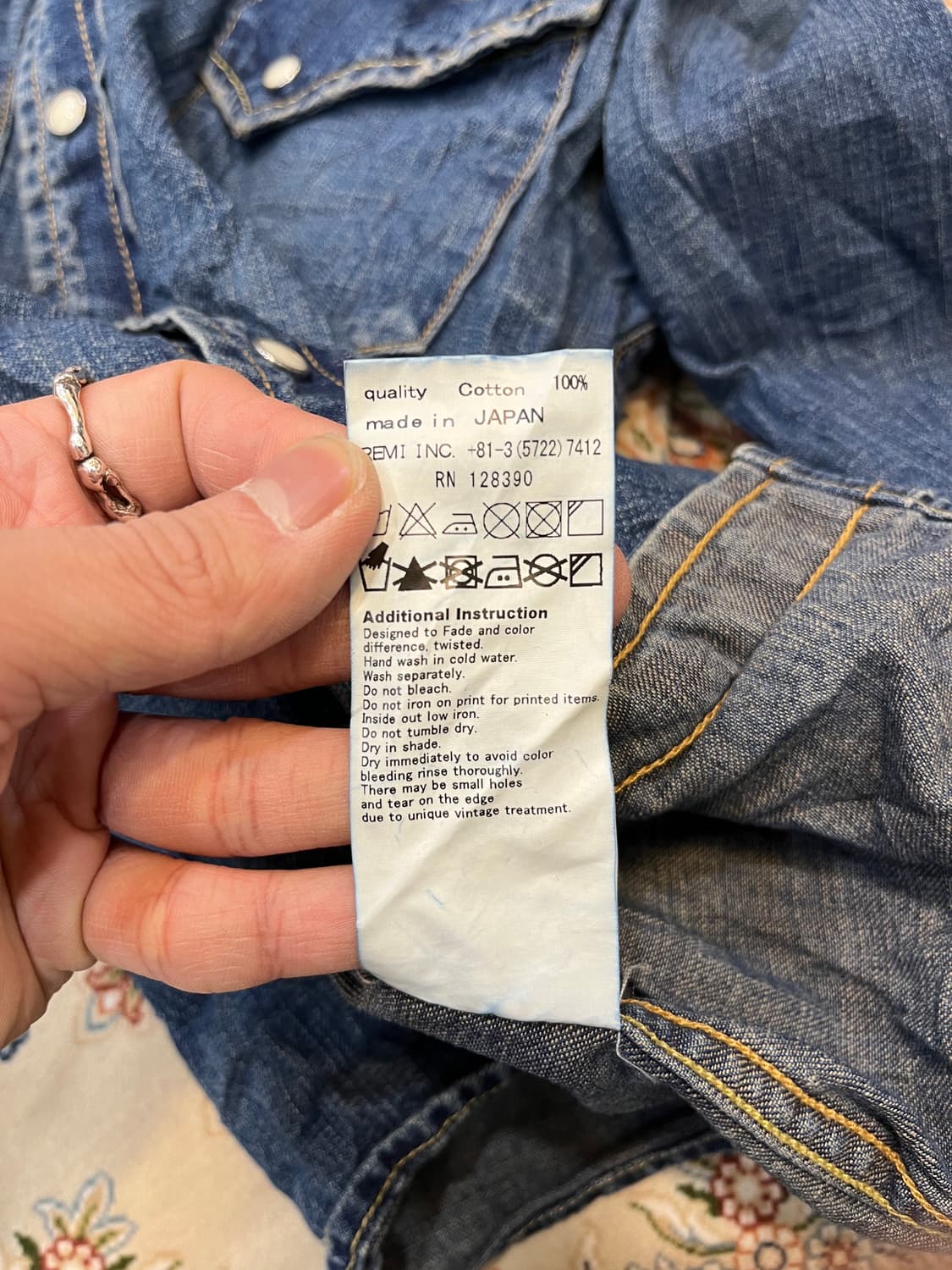 레미릴리프 웨스턴 데님 셔츠 상품이미지5