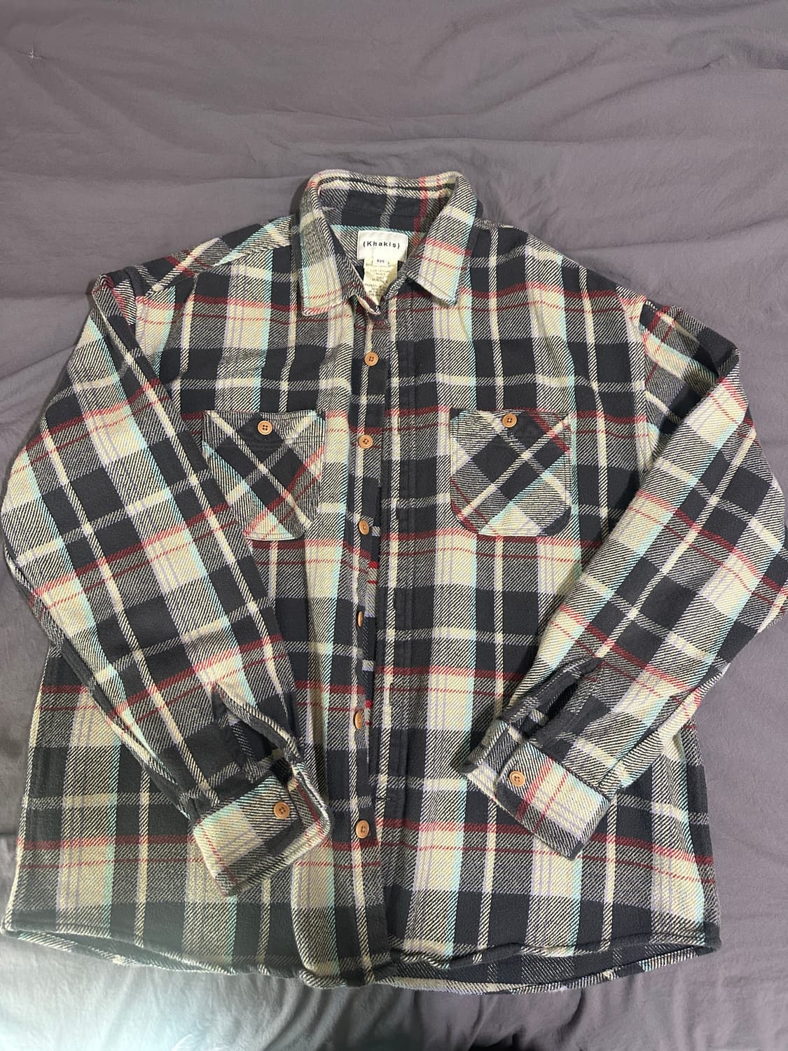 [S] 카키스 브러쉬드 플레이드 셔츠 상품이미지2