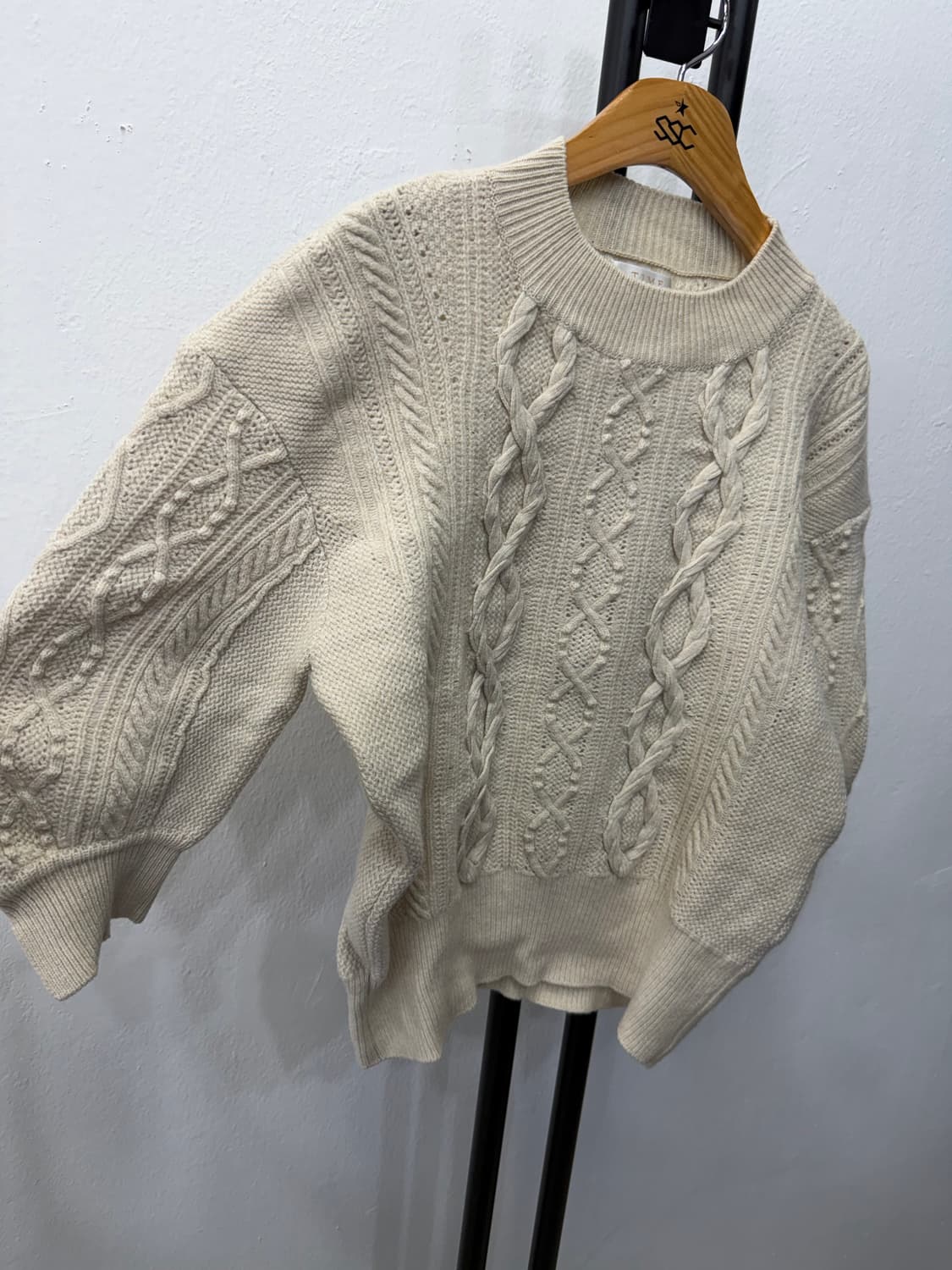 정품) TIME 타임 한섬 케이블 니트 스웨터 90F 상품이미지2