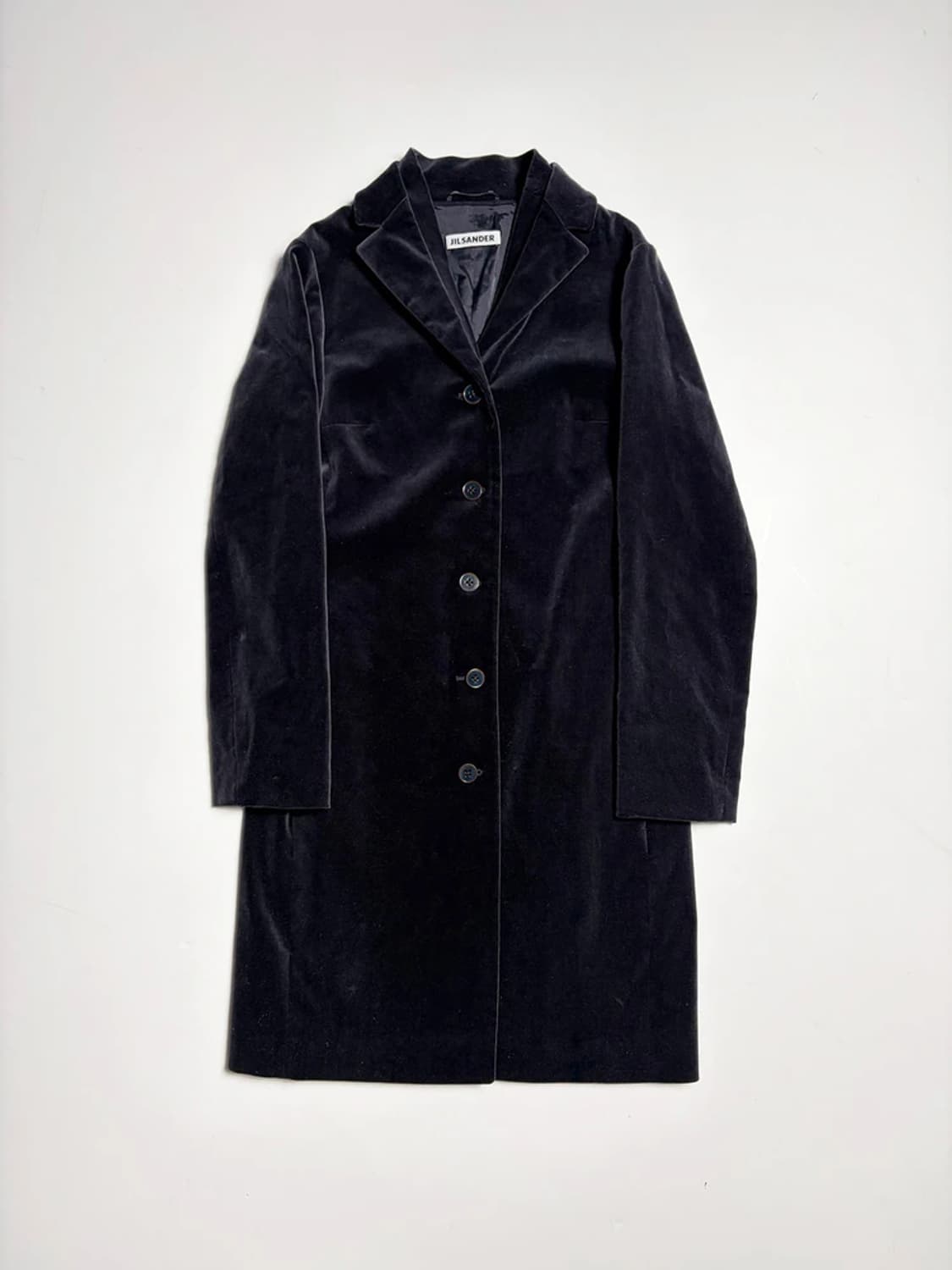 질샌더 JILSANDER 블랙 벨벳 싱글 코트 R1233 상품이미지1