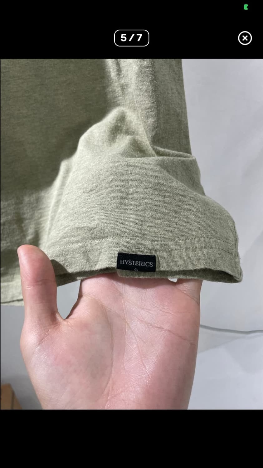 히스테릭 글래머 Wataru Komachi 그래피티 반팔 티셔츠 카키 상품이미지5