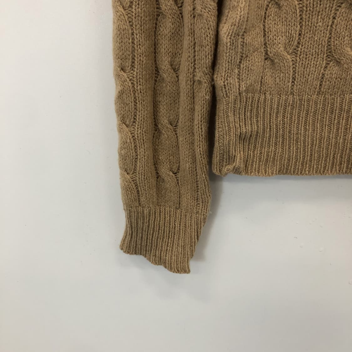 폴로 랄프로렌 메리노울 캐시미어 상위라인 케이블니트 XS  상품이미지3