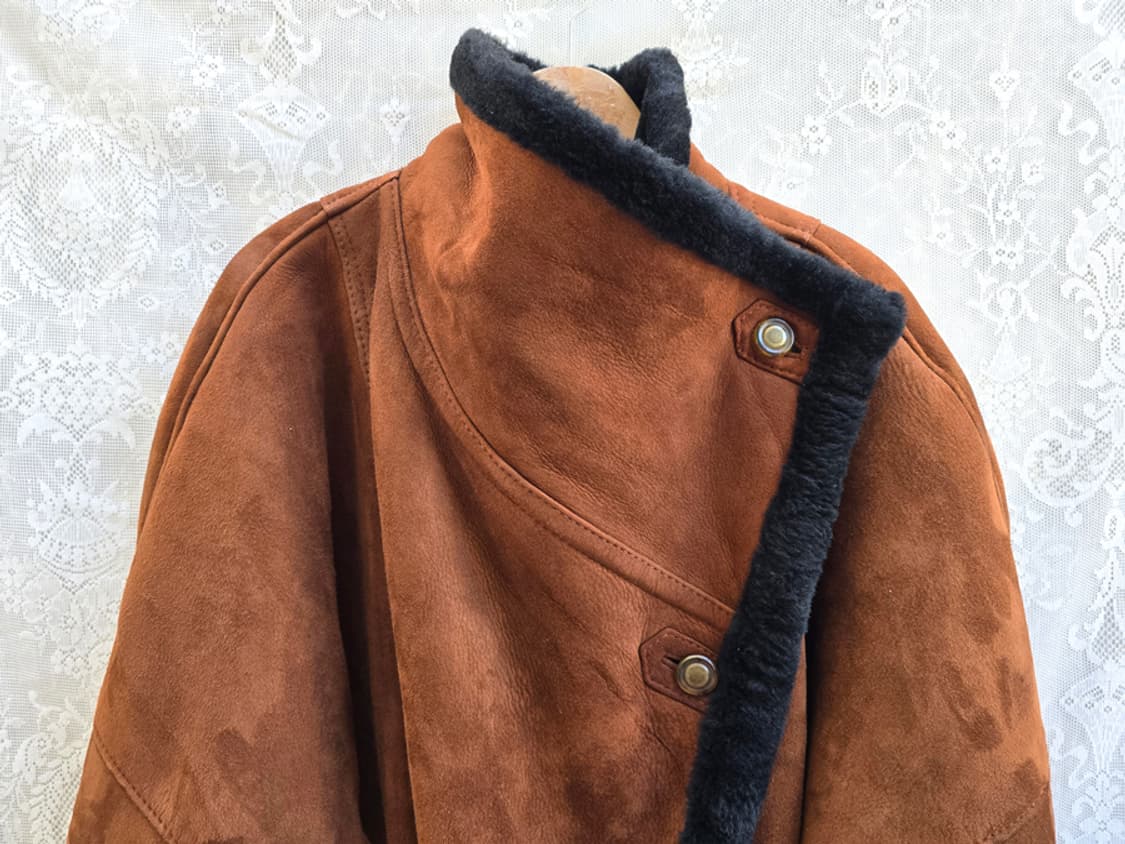 80-90s 빈티지 램스스킨 무스탕 코트 상품이미지2