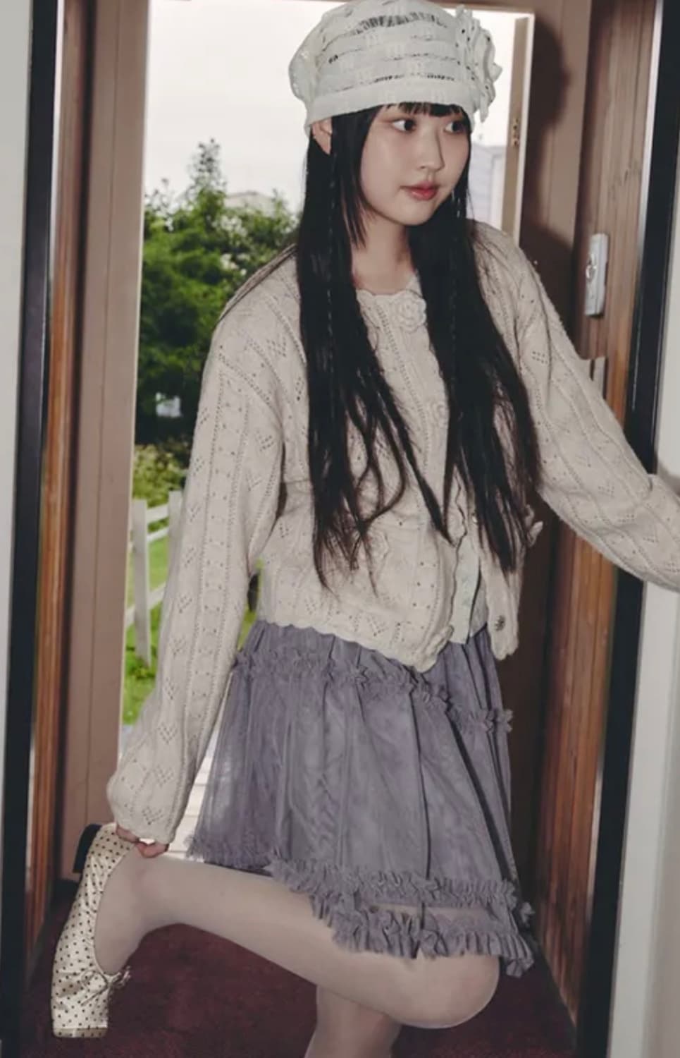 셀리테일즈 HANDMADE FLOWER BUTTON CARDIGAN 상품이미지3