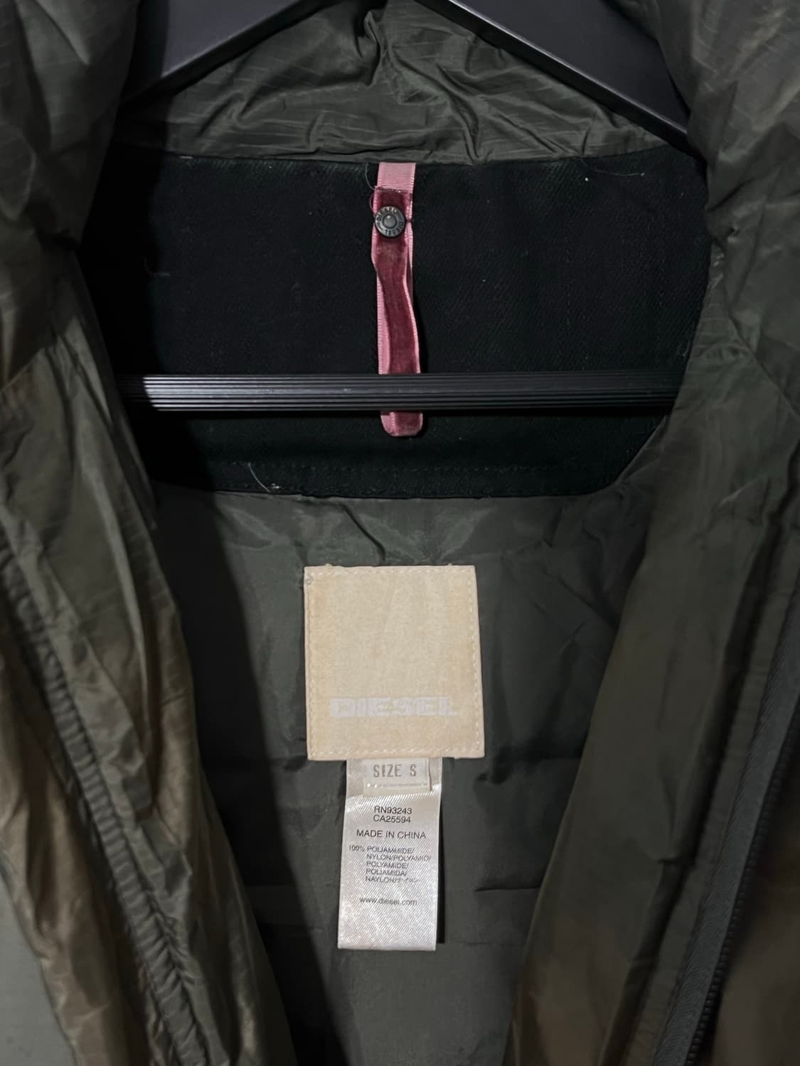 디젤 카키 구스다운 파카 상품이미지8