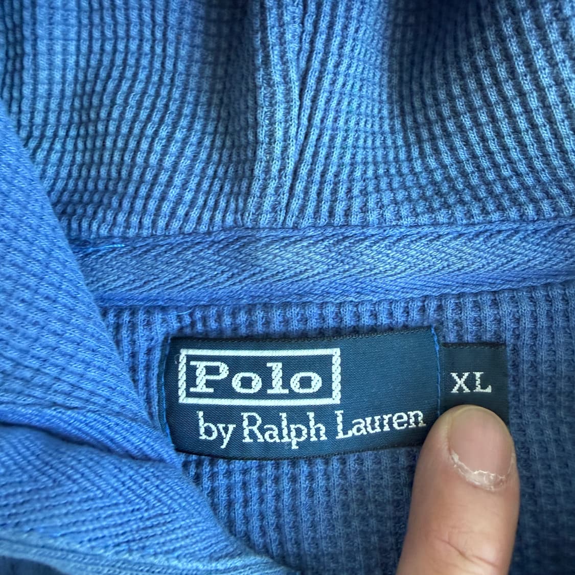 Polo  폴로 랄프로렌 자수 블루 써멀 후드집업   상품이미지5