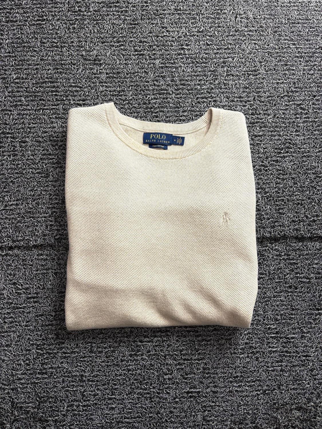 폴로 랄프로렌 포니로고 파마 코튼 라운드 넥 니트 2878 상품이미지1