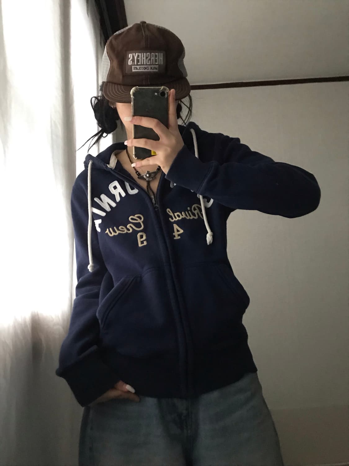 후아유 네이비 후드집업 상품이미지4