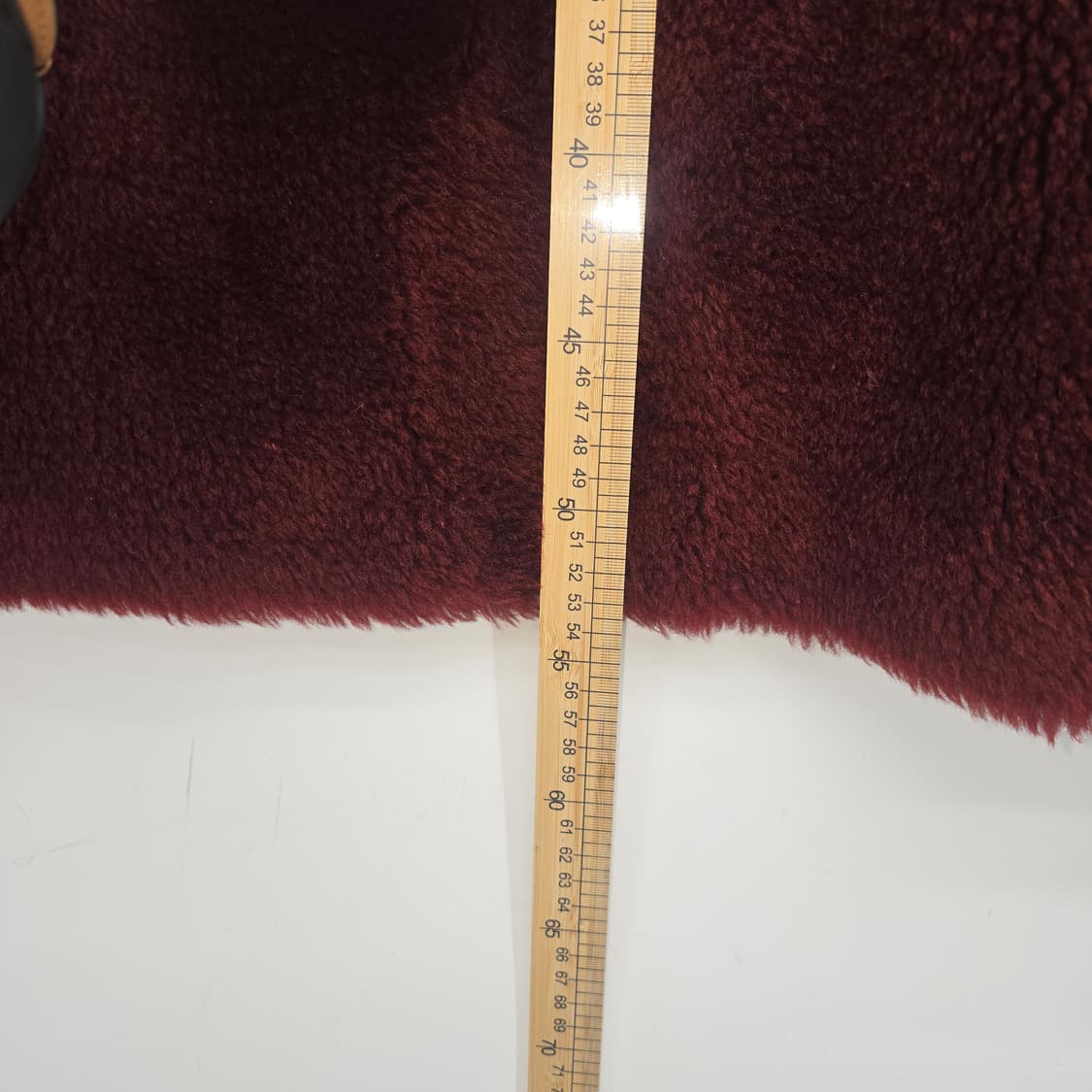 LIOBELL 양모 퍼 베스트 와인 컬러 상품이미지4