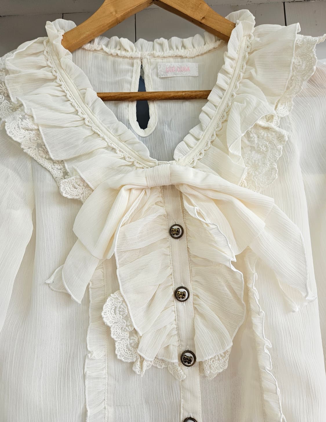 리즈리사(LIZ LISA) 러블리 리본 프릴 블라우스 상품이미지5