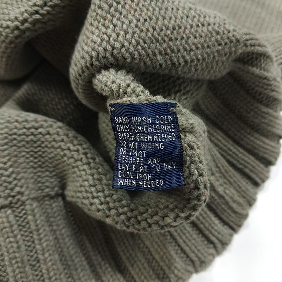 CL025 XL 폴로 랄프로렌 90s 올리브 그린 니트 베스트 상품이미지4